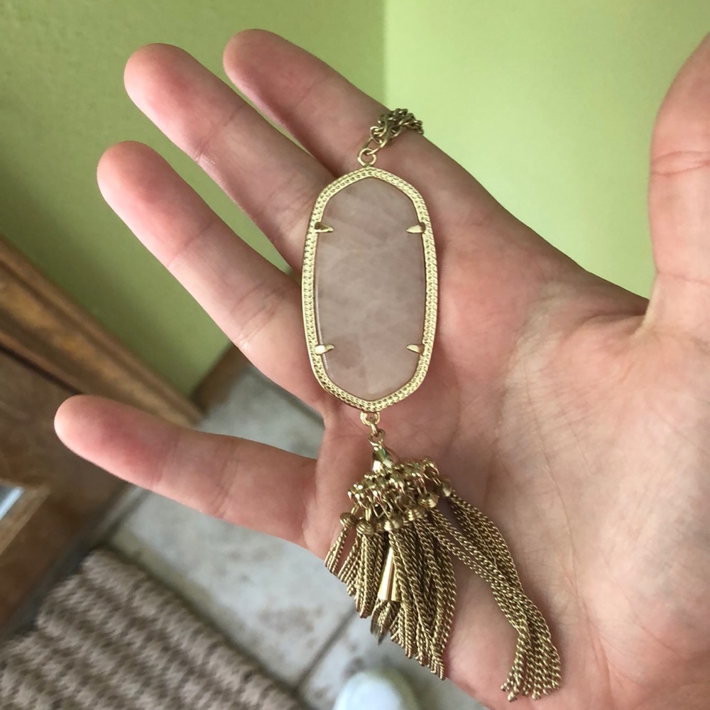 Large drop pendant necklace